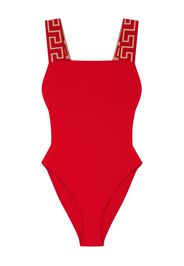 Versace Greca Border square-neck swimsuit - Red