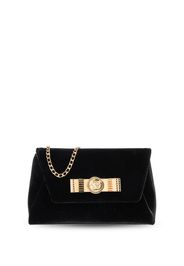 Versace Medusa Head velvet shoulder bag - Black