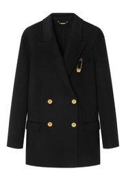 Versace double-breasted coat - Black