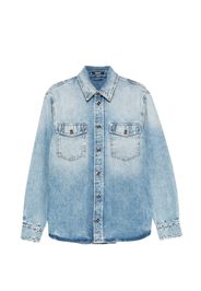 Versace studded-pocket shirt - Blue