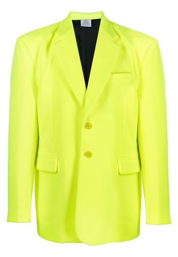 VETEMENTS single-breasted oversized blazer - Yellow