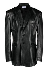 VETEMENTS oversized single-breasted leather blazer - Black