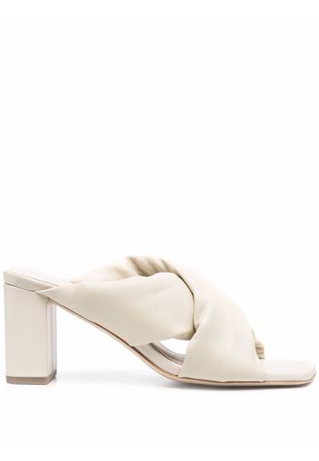 Vic Matie padded crossover-strap mules - Neutrals