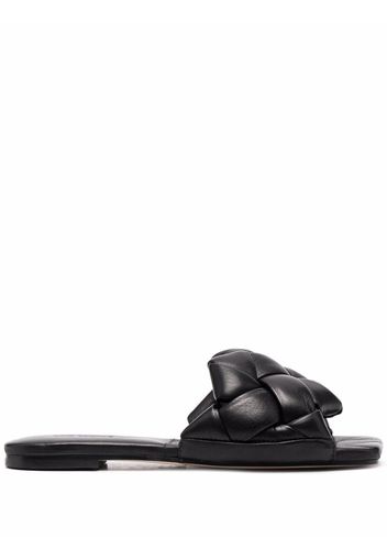 Vic Matie square-toe leather sandals - Black