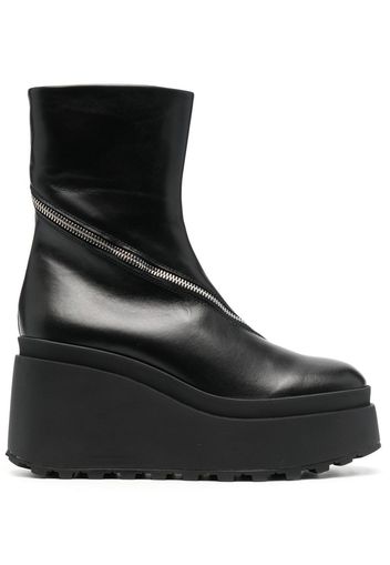 Vic Matie platform leather ankle boots - Black