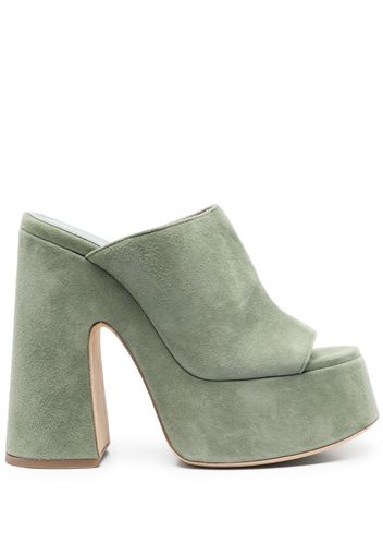 Vic Matie open-toe 140mm suede mules - Green