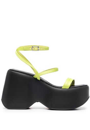 Vic Matie chunky leather sandals - Green