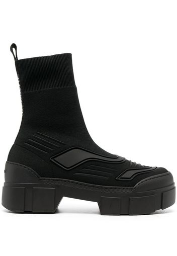 Vic Matie sock-style chunky ankle boots - Black