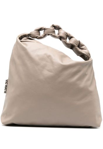 Vic Matie chain-strap leather shoulder bag - Neutrals