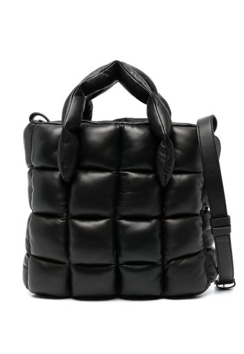 Vic Matie padded leather tote bag - Black