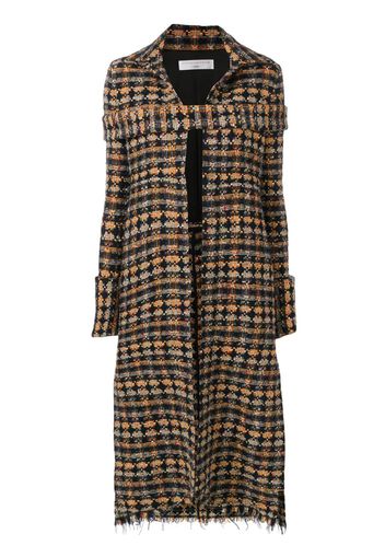 Victoria Beckham long tweed coat - Black