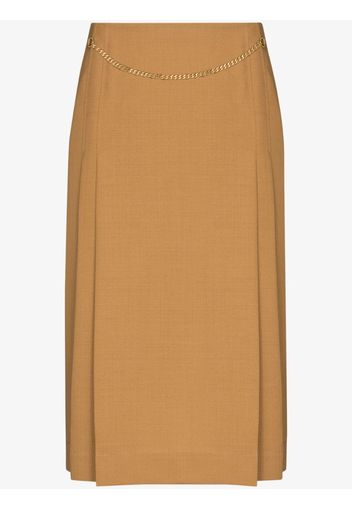 chain detail midi skirt