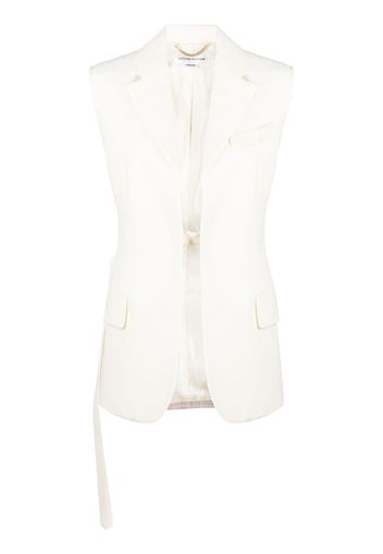 Victoria Beckham two-tone sleeveless jacket - Neutrals