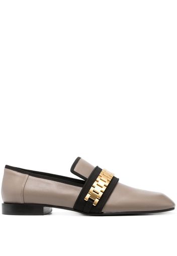 Victoria Beckham Mila chain leather loafers - Brown