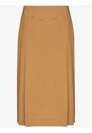 chain detail midi skirt