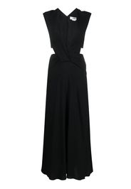 Victoria Beckham Twist Wrap cut-out detail midi dress - Black