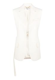 Victoria Beckham two-tone sleeveless jacket - Neutrals