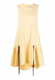 Victoria Victoria Beckham ruffle-hem poplin dress - Yellow