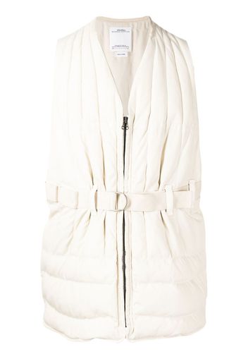 visvim belted padded gilet - White