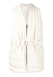 visvim belted padded gilet - White