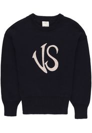 visvim logo-print knitted jumper - Blue