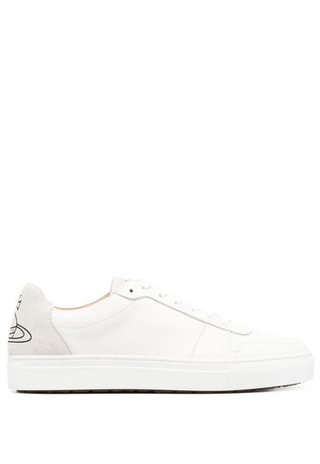 Vivienne Westwood logo-print leather sneakers - White