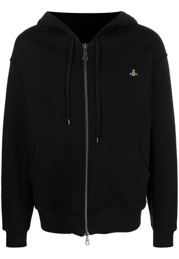 Vivienne Westwood Orb-motif zip-up hoodie - Black