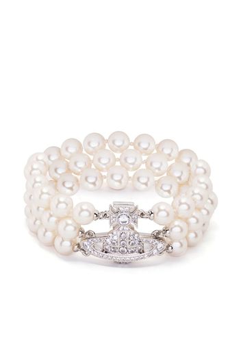 Vivienne Westwood pearl Orb bracelet - Neutrals