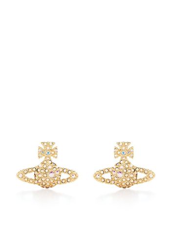 Vivienne Westwood orb encrusted crystal earrings - Gold