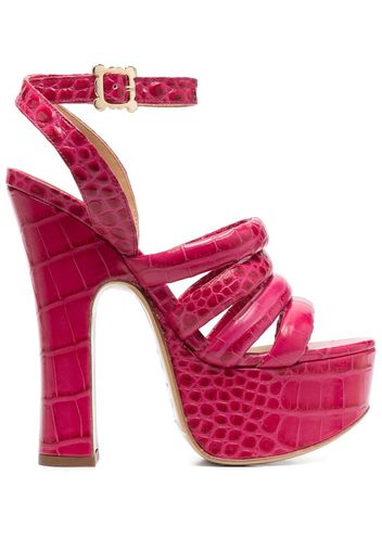 Vivienne Westwood 150mm crocodile platform sandals - Pink