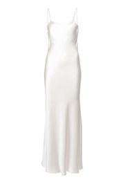 Voz liquid slip dress - White