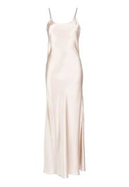 VOZ liquid silk slip dress - Neutrals