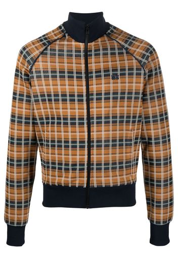 Wales Bonner check-print bomber jacket - Blue