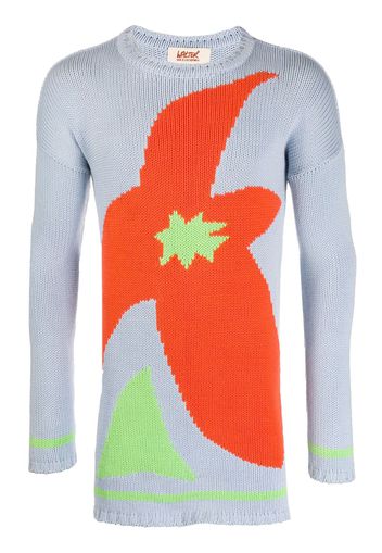 Walter Van Beirendonck Pre-Owned 1994/95's Le Peintures L'Espace L'Art intarsia jumper - Blue