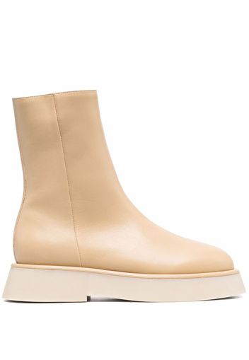 Wandler chunky sole leather boots - Neutrals