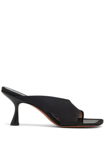 Wandler Julio 80mm cut-out detail leather mules - Black