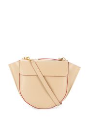 contrast piping shoulder bag