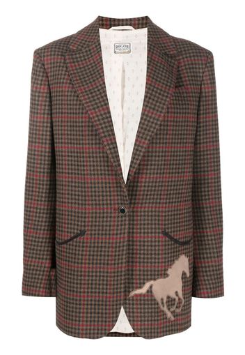 Washington Dee Cee Horses houndstooth-check blazer - Brown