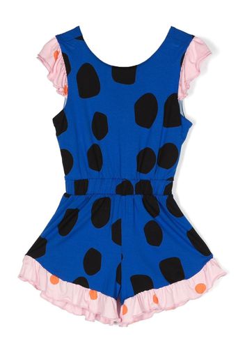 WAUW CAPOW by BANGBANG Columbia spot-print playsuit - Blue