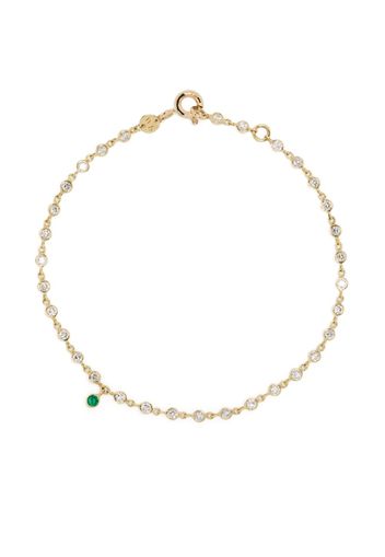 We by WHITEbIRD 18kt yellow gold Clarisse Rivière diamond and emerald bracelet