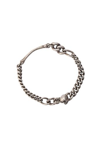 Werkstatt:München skull and bone bracelet - Grey