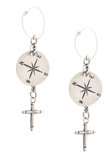 cross pendant earrings