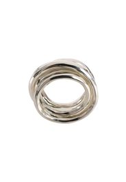 Werkstatt:München multi band hammered ring - Metallic