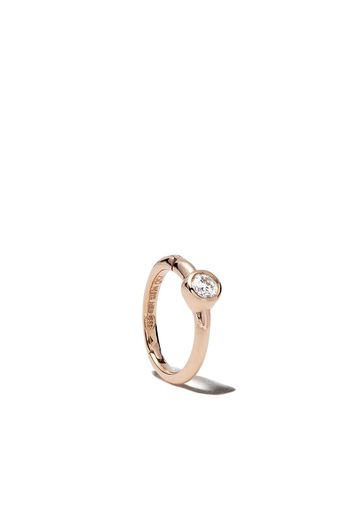 White Bird 18kt rose gold diamond Justine hoop earring