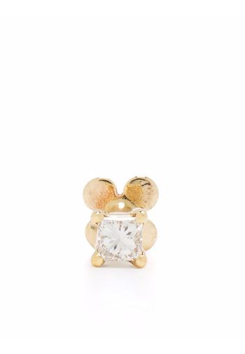 White Bird diamond post earrings - Gold