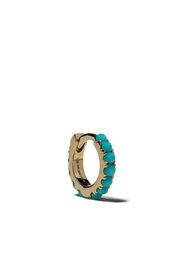 White Bird 18kt gold turquoise Ismène hoop earring