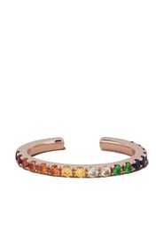 White Bird 18kt rose gold Suzanne rainbow earcuff - Gold / Multi