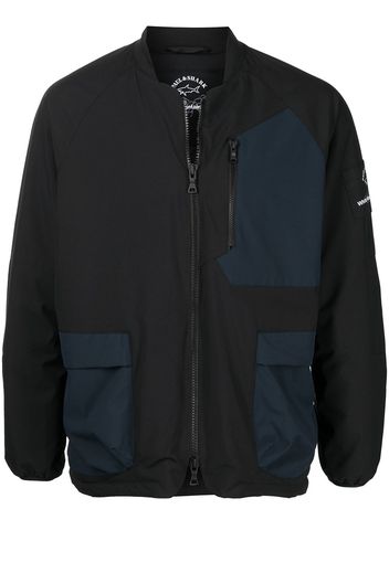 White Mountaineering logo-patch bomber jacket - Black