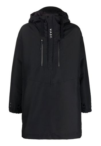 White Mountaineering half zip-up padded jacket - Black