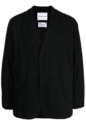 White Mountaineering V-neck long-sleeve jacket - Black